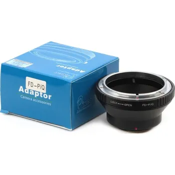 Adaptér / redukce z Canon FD na Pentax Q (Umožní nasadit objektivy s bajonetem Canon FD na fotoaparáty Pentax Q)