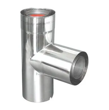 Kouřovod Koaxiální T-kus 90°, ø 60/100mm