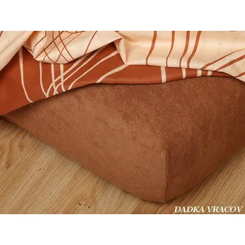 Prostěradlo Hnědé froté prostěradlo 60x120 cm