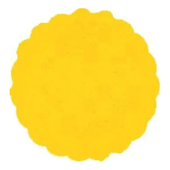 Jednorázové nádobí Rozetky papírové 9cm žlutá (cena za 500ks) - 36.0036
