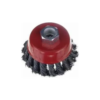 Brusný kotouč Kartáč drátěný hrnkový - copánkový, 65 mm