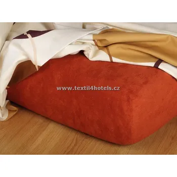Prostěradlo Cihlové froté prostěradlo 90x200 cm