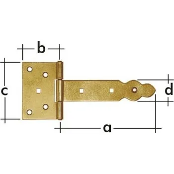Dveřní kování Závěs brankový ozdobný ZBO 150, 150x90x35mm