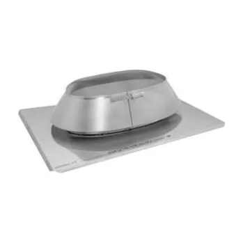 Komín BOKRA Komínová krycí deska s manžetou, ovál 110x215mm (= ø 170mm), tl. mat. 0,5mm