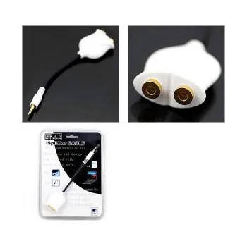 Audio kabel Audio spliter-bílý