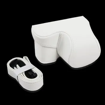 Kožené pouzdro pro fotoaparát Sony NEX-3N bílé