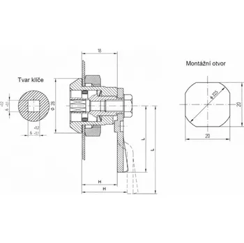 Visací zámek LIDOKOV Zámek KOMBI 3 (01.132)
