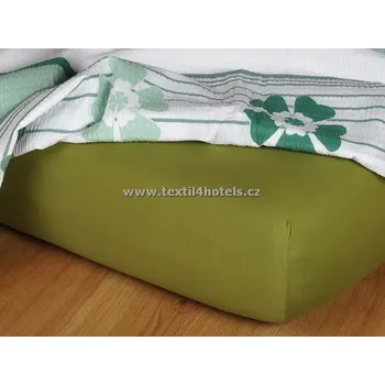 Prostěradlo Olivové jersey prostěradlo 90x200 cm