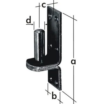 Dveřní kování DOMAX Držák čepu C 13/11 Čn - černý