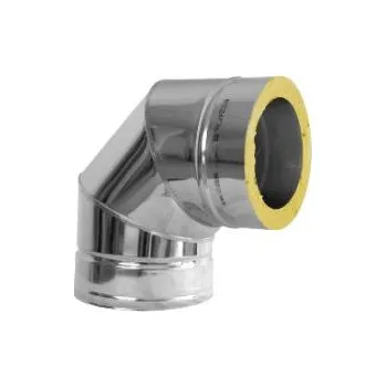 Kouřovod Komínové koleno 87°, ø 130mm, IZOL turbo