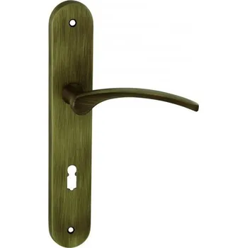 Dveřní kování Klika Laura, štítové na klíč, 72, 90 rozteč, klika + klika, ČESA