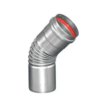 Kouřovod Komínová vložka - koleno 45° - ø 80mm, tl. mat. 0,5mm - turbo