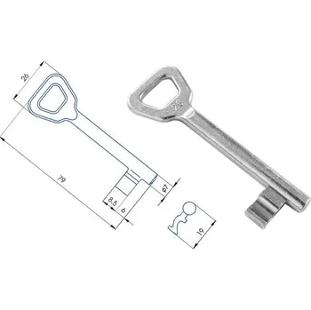 Klíč 01-15 obyčejný č. 6 Zn (zinek)