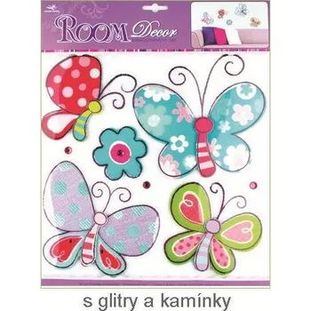 Samolepící dekorace pokojová dekorace dětská 3D - MOTÝLI