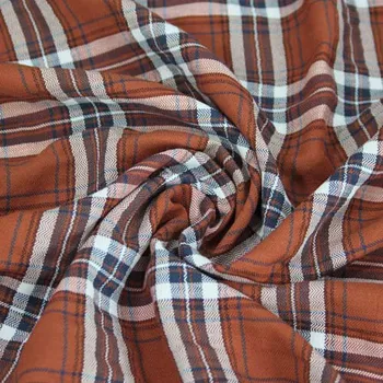Košilovina káro rezavo-hnědé, š.155