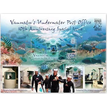 Poštovní známka Vanuatu post (2013) MiNr. 1512 ** - Vanuatu - BLOCK 74 - 10. let podvodní pošty