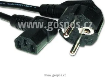 Prodlužovací kabel Gembird kabel síťový 1,8m napájecí úhlový 90st.