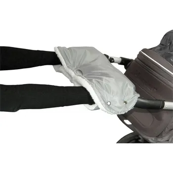 Rukávník Emitex Rukávník ke kočárku Šedý + kožich 50%