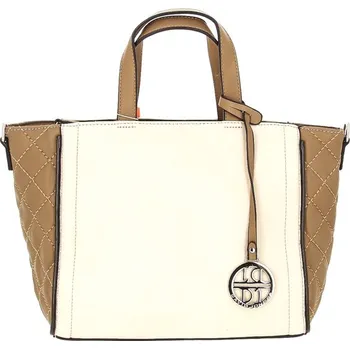 Kabelka Kabelka David Jones CM2632 bílobéžově-hnědá