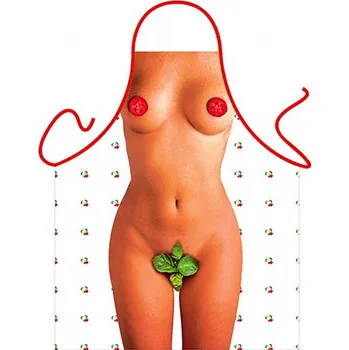 Kuchyňská zástěra Zástěra Žena s bazalkou