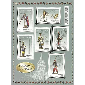 Poštovní známka Post France (2012) č. 5392 - 5397 ** - Francie - BLOCK 196 - Cínoví vojáčci
