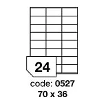 Rayfilm R0555.0527A stříbrné PET laser etikety 70x36mm 100listů