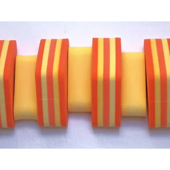 Plovací pás DENA PLAVECKÝ PÁS PRUHOVANÝ - žlutá-oranžová 13 dílků