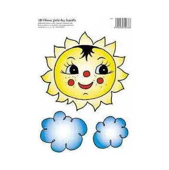 okenní dekorace - SLUNÍČKO S MRÁČKY