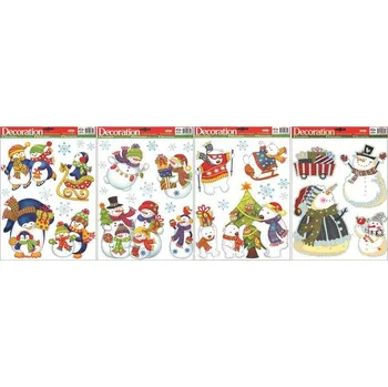 Vánoční dekorace Vánoční okenní dekorace 42x30 - MIX s laserovou konturou