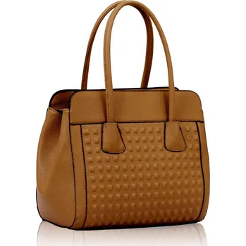 Kabelka Levná hnědá (skořicová) kabelka do ruky i na rameno LS00141