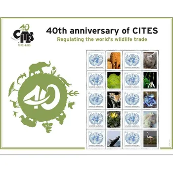 Poštovní známka (2013) OSN New York ** - PL - 40. výročí CITES