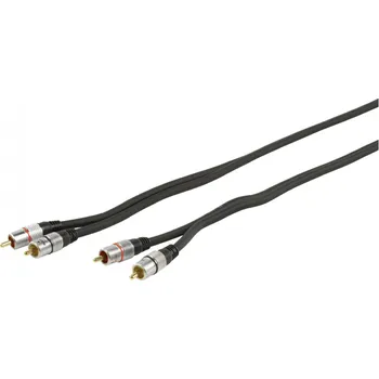 Audio kabel HQ vysoce kvalitní kabel 2xRCA - 2xRCA 2.5m HQSS3611/2.5