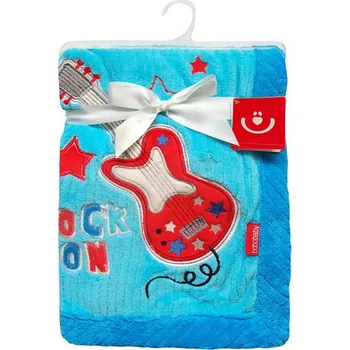 Dětská deka Bobo Baby Deka do kočárku s aplikací Modrá