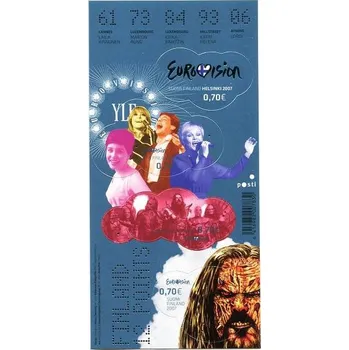 Poštovní známka Posti Finland (2007) MiNr. 1843 - 1846 ** - Finsko - BLOCK 44 - Eurovize