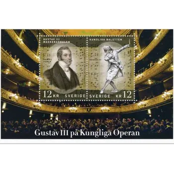 Poštovní známka Švédská pošta (2012) MiNr. 2908 - 9 ** - Švédsko - BLOCK 42 - Gustav III. v opeře