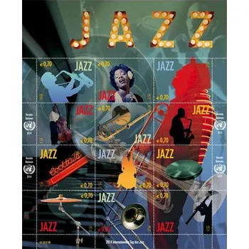 Poštovní známka (2014) MiNr. 808 - 819 ** - PL - OSN Vídeň - JAZZ