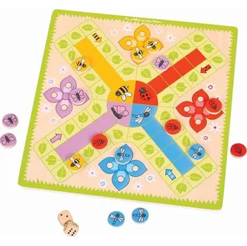 Desková hra BIGJIGS Ludo (hra jako Člověče nezlob se) - LOUKA