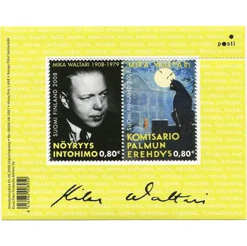 Poštovní známka Posti Finland (2008) MiNr. 1925 - 1926 ** - Finsko - BLOCK 50 - Mika Waltari