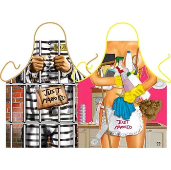 Kuchyňská zástěra Zástěry Mladomanžel a Mladomanželka