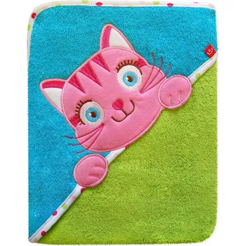 Bobo Baby Osuška froté s kapucí kočka