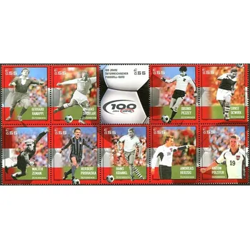 Poštovní známka Österreich post (2004) MiNr. 2460-2469 ** - Rakousko - 100 roků rakouského fotbalu