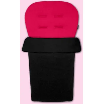 Ivema Vložka do kočárku XXL + nánožník černá/malinová