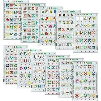 Puzzle Larsen vkládačka PRVNÍ POČÍTÁNÍ - velká sada 12 druhů