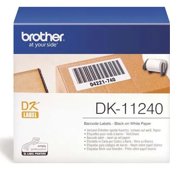 Pásek do tiskárny Papírové štítky Brother DK11240, 102mm x 51mm, bílá, 600 ks, pro tiskárny řady QL