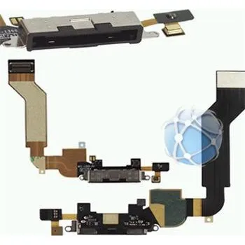 Náhradní díl pro mobilní telefon Apple iPhone 4G S Dock connector flex cable - dockový obvod bílý 821-1301-A