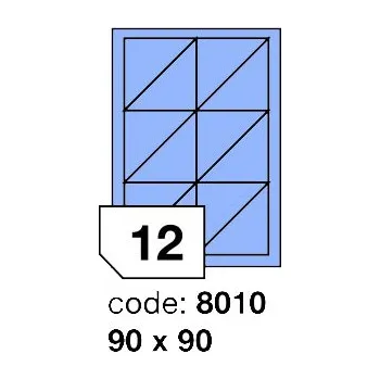 Kancelářské potřeby Samolepící etikety Rayfilm Office 90x90 mm 300 archů, matně modrá, R0123.8010D