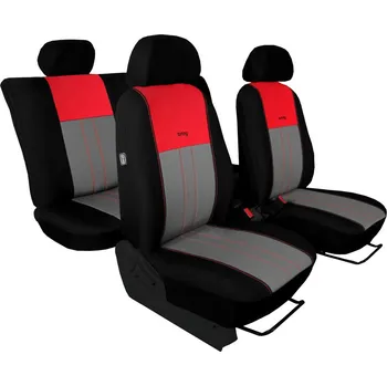 Ochranný autopotah Autopotahy Škoda Octavia I, Tuning Duo, dělené zadní sedadla, červenošedé