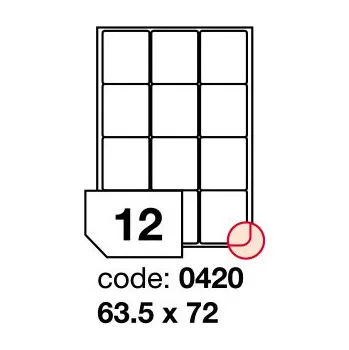 Kancelářské potřeby Samolepící etikety Rayfilm Office 63,5x72 mm 300 archů R0103.0420D