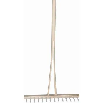 Hrábě Dřevěné hrábě s plastovými zuby - s násadou