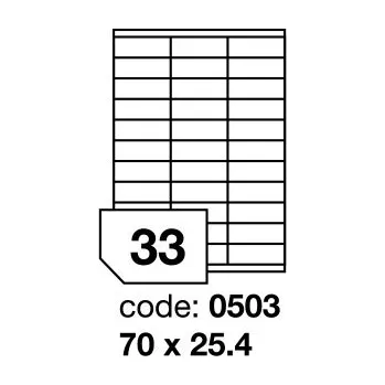 Kancelářské potřeby Samolepící etikety Rayfilm Office 70x25,4 mm 300 archů R0103.0503D